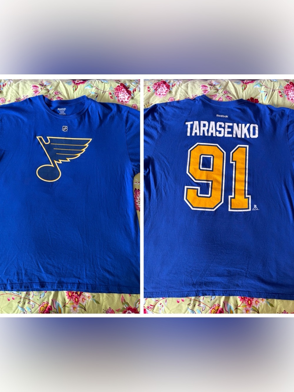 St. Louis Blues x Reebok x Vladimir Tarasenko #92 blue jersey tee 2XL 29x25